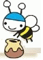 蜜蜂が飛ぶ
